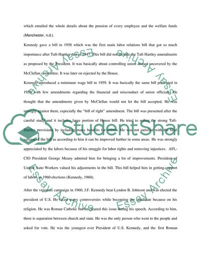 john f kennedy research paper