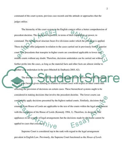 The Doctrine of Judicial Precedent