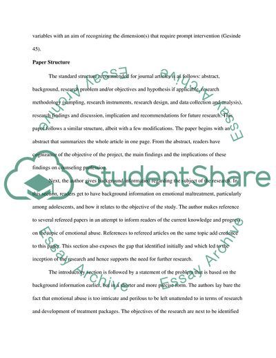 Dimensions of Emotional Maltreatment of School Adolescents at Home