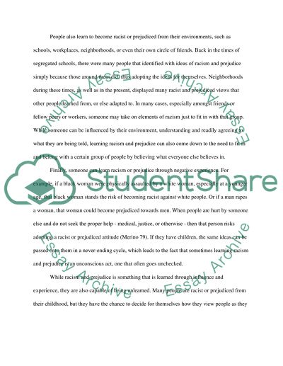 How does someone learn to be racist or prejudiced