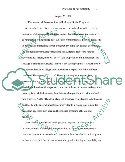 Health Program Evaluation