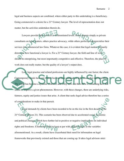 My vision of the modern lawyer in the 21st century