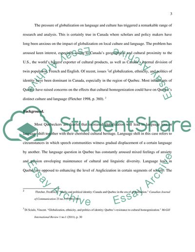 Globalization Processes in Quebec