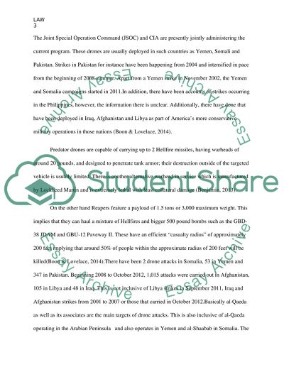 Usage of Military Drones