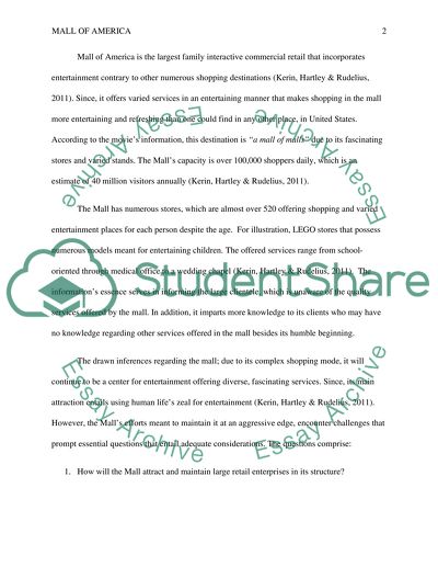 Marketing of the Mall of America