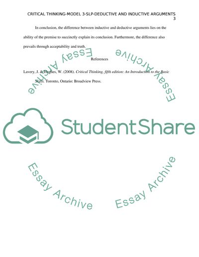 Deductive and Inductive Arguments