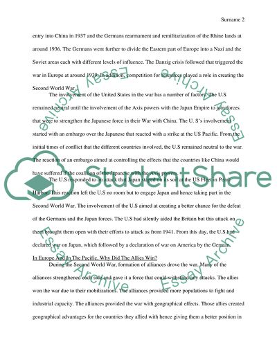 What Caused World War 2 and Why Did the US Become Involved in It