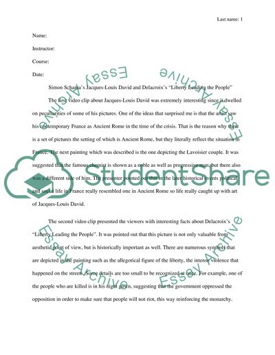 Simon Schama's Jacques-Louis David and Delacroix's "Liberty Leading the People"