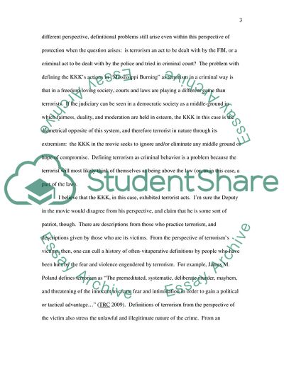 Terrorism in Mississippi Burning