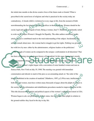 Whether Women Are Equal or More Equal to Men