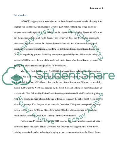 North Korea Internal Affairs and The Response of South Korea and The United States