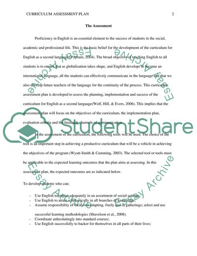 The Objectives of the Curriculum, the Implementation Plan the Feedback Channels of Communication