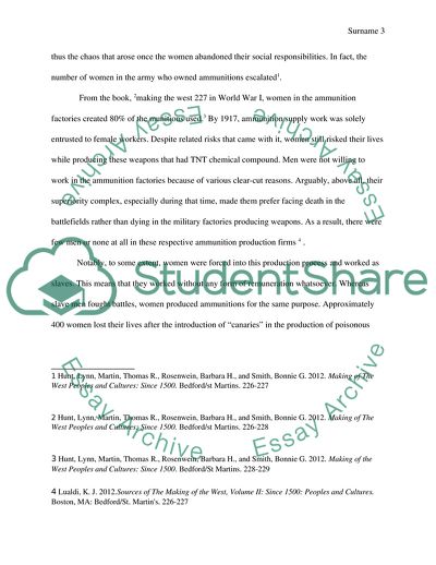 Women on Home Front Making Munitions