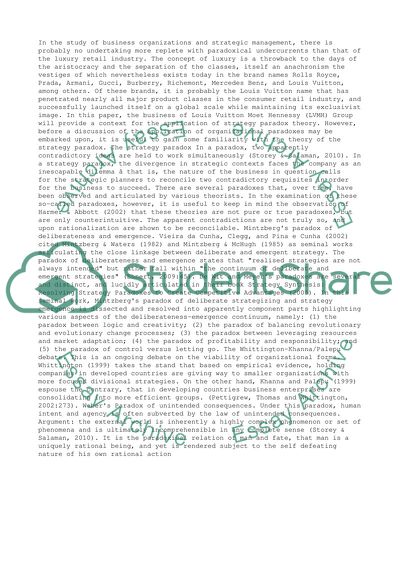 Strategic management: focus on Louis Vuitton