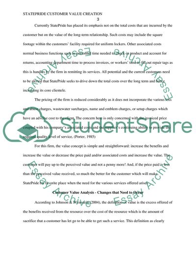 StatePride Industrial Laundry Customer Value Creation