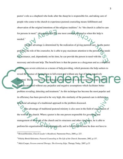 Traditional Pastoral and Missional Ministries
