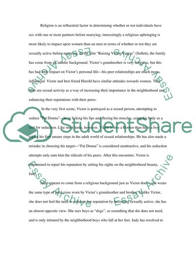 Analysis of The Things They Carried by Tim OBrien and Raising Victor Vargas by Peter Sollett