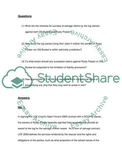 The rights and obligations of parties involved in marine salvage under the admiralty law