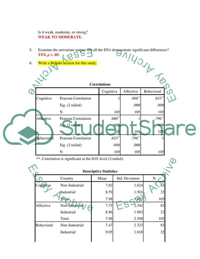 SPSS for analyzing data with one IV and more than one DV & one-way between subjects MANOVA