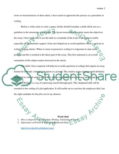 The Skills of The Writing Lessons