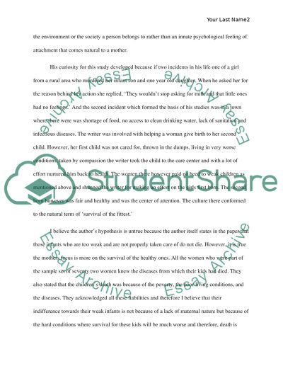 The Themes of Motherhood and Povertypaper