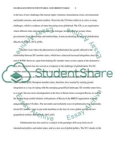 Globalization Is Inevitable and Irrefutable