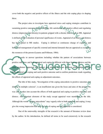 Distress in Multiple Sclerosis by Kenneth I. Pakenham