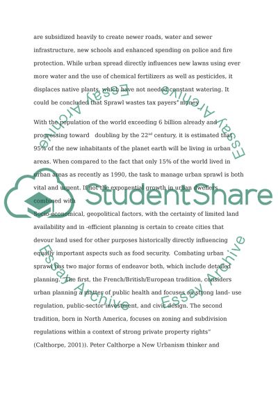 Suburban sprawl image
