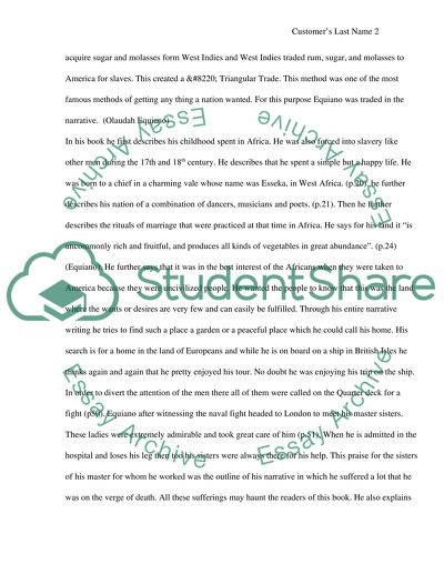 Olaudah Equiano and Uncle Toms Cabin on the View of Slavery in the United States