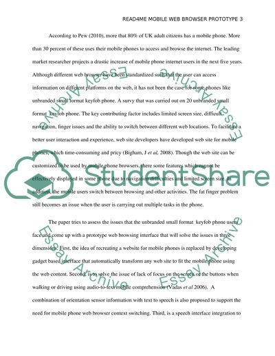 Cell Phone Prototype Interface Design