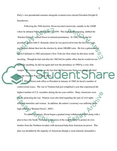 Political Life of President Richard Nixon