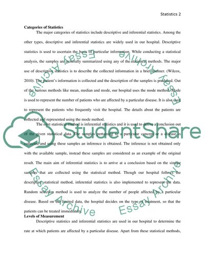 Uses of statistical information