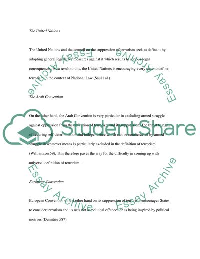 Terrorism and the Law