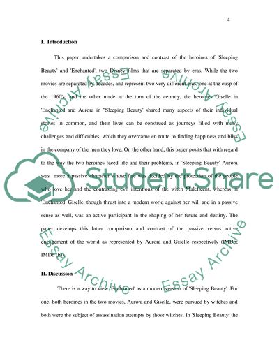 Sleeping Beauty and Enchanted: Comparing and Contrasting the Two Heroines