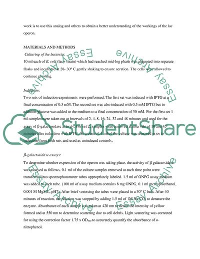 Induction of Gene Expression