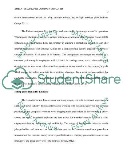 Emirates Airlines Company Analysis