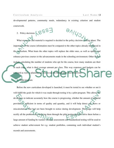Mathematics Curriculum Analysis, Documentation and Origins