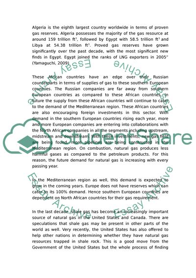 Future of Natural Gas in the Mediterranean Basin