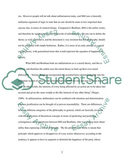 Utilitarianism in the Works of Jeremy Bentham and John Stuart Mill