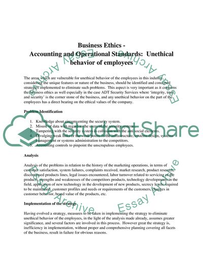 Accounting and Operational Standards