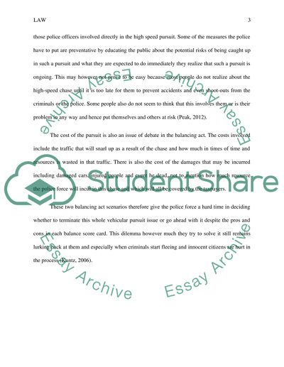 Why Do Vehicular Pursuits Involve a Delicate Balancing Act