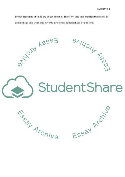 Commodities Value and Material Wealth