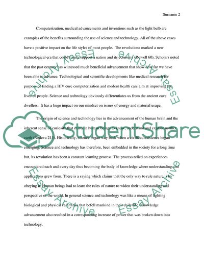 science and technology essay 300 words pdf download