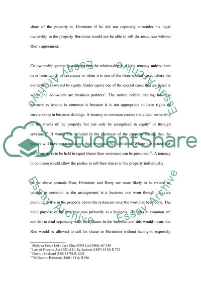 Property Law and Co-Ownership