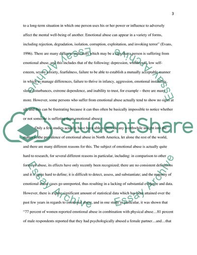 The Emotionally Abused Population