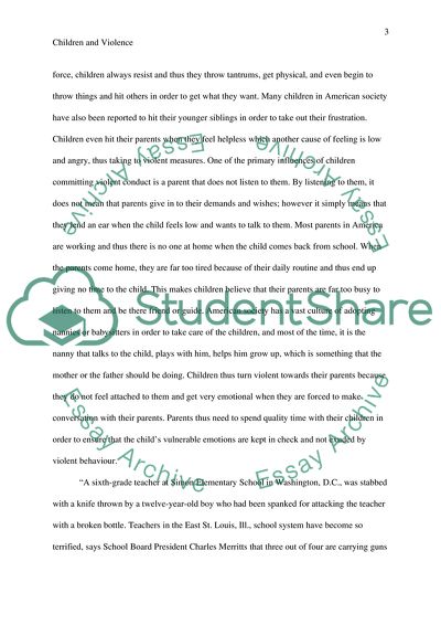 Children and Violence