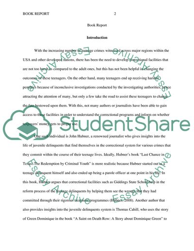 The Redemption by Criminal Youth by John Hubner