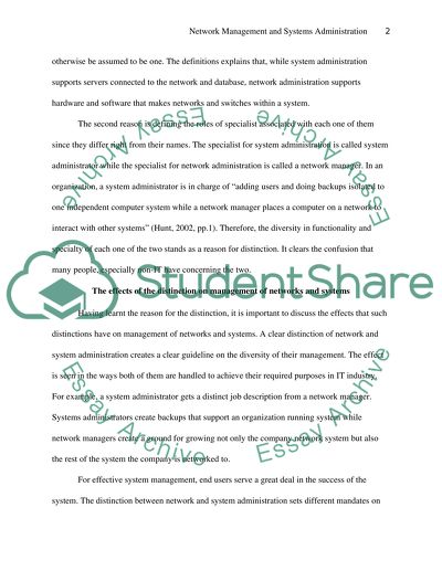 Why Do We Distinguish Between Network Administration and System Administration