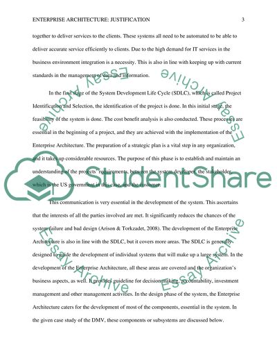 Enterprise Architecture: Justification