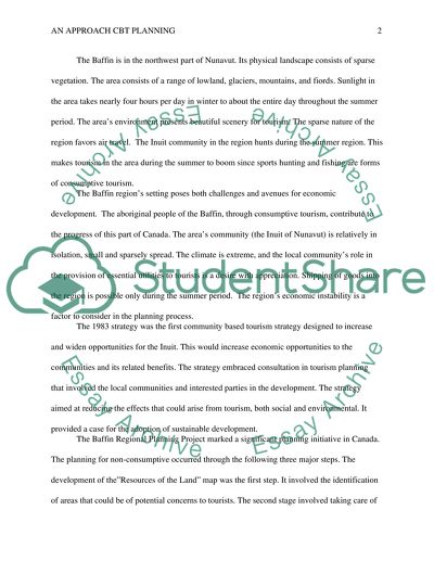 Community-Based Tourism Planning in the Baffin Region